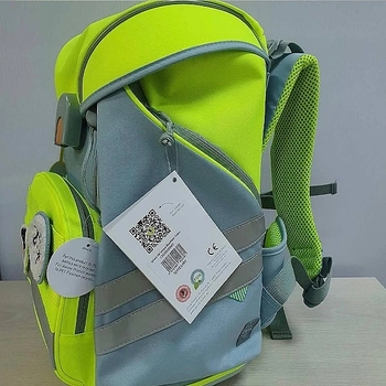 Рюкзак дитячий Lassig з пеналом, холдером, гаманцем та сумкою, неоновий жовтий (1205008843/34441) - Pampik - 6