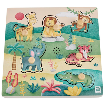 Пазл деревянный музыкальный Eurekakids Зоопарк (69181560/37608) - Pampik