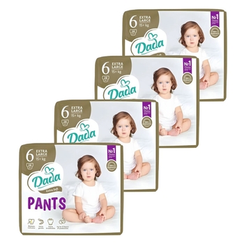 Підгузки-трусики Dada Extra Soft 6 (15 кг), 112 шт. (4 уп. по 28 шт.) - Pampik
