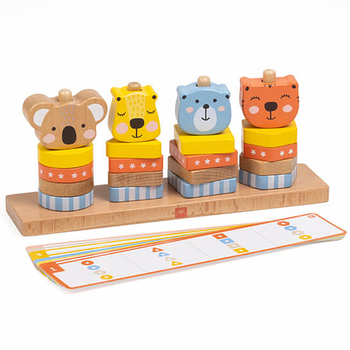 Ігровий набір Eurekakids Дерев'яна піраміда (691842198/37633) - Pampik