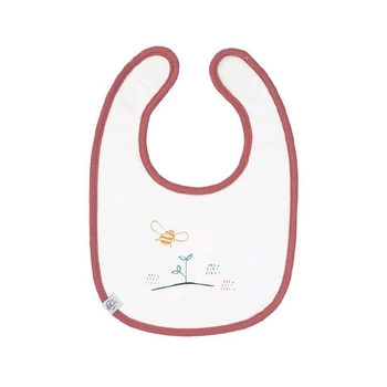 Слюнявчик водонепроницаемый Lassig, органический хлопок, белый (1311005964/30393) - Pampik