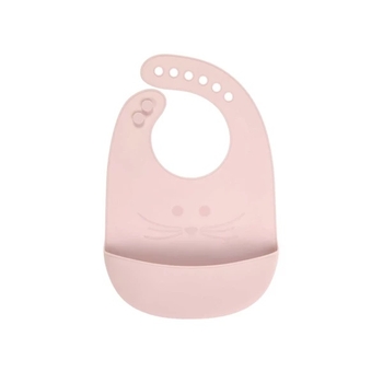 Слюнявчик силиконовый Lassig, розовый (1311020755/30408) - Pampik