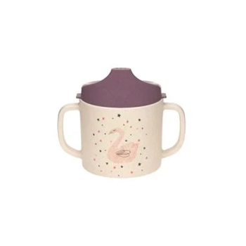 Чашка-поїльник Lassig Лебідь, целюлоза, 150 мл, бежевий (1310066741/35854) - Pampik