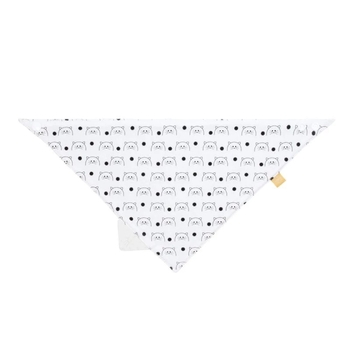 Слюнявчик-платок Lassig с прорезывателем, белый (1311011108/24320) - Pampik - 2