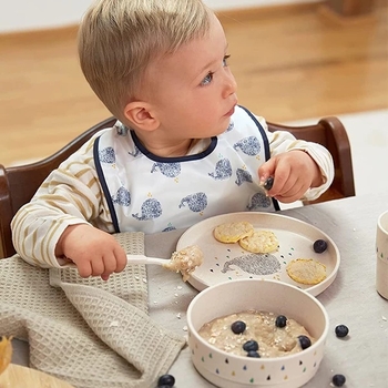 Тарелка глубокая Lassig Кит, целлюлоза, антискользящая, 13.4х4.8 см, бежевый (1310064452/35853) - Pampik - 4