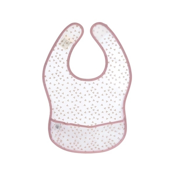 Слинявчик водонепроникний Lassig Шиншила з кишенею, 2 шт., біло-рожевий (1311017329/35818) - Pampik - 3