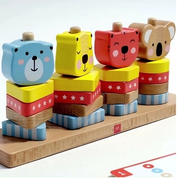 Ігровий набір Eurekakids Дерев'яна піраміда (691842198/37633) - Pampik - 3