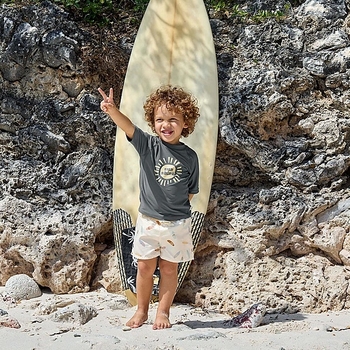 Дитячі шорти для плавання Lassig з підгузком, р.86, білий з ванільним (1431030669/38272) - Pampik - 5