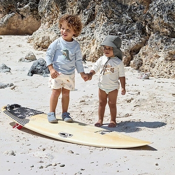 Дитячі шорти для плавання Lassig з підгузком, р.86, білий з ванільним (1431030669/38272) - Pampik - 3