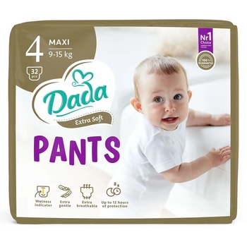 Подгузники-трусики Dada Extra Soft 4 (9-15 кг), 32 шт. - Pampik
