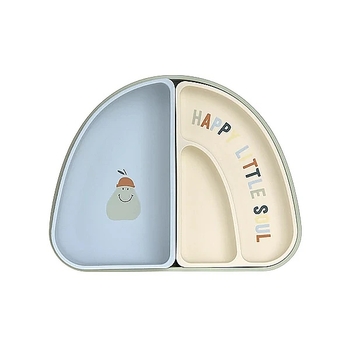 Набор силиконовых тарелок Lassig, 3 шт., голубой с мятным (13100264008/38320) - Pampik - 3