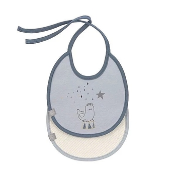 Слинявчики водонепроникні Lassig, бавовна, 2 шт., синій (1311016466/35792) - Pampik - 2