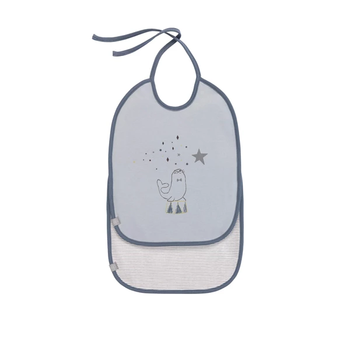 Слюнявчики водонепроницаемые Lassig, хлопок, 2 шт., синий с голубым (1311015466/30395) - Pampik