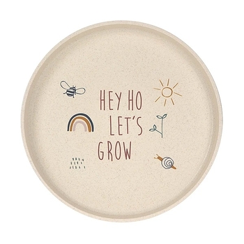 Тарелка плоская Lassig, целлюлоза, антискользящая, 18х2 см, бежевый (1310063964/38324) - Pampik - 2