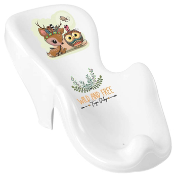 Горка для купания Tega Baby DZ-003 Дикий запад, белый с розовым (DZ-003-103 Deer) - Pampik