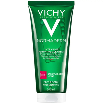 Гель для глибокого очищення Vichy Normaderm, для жирної, схильної до недоліків шкіри обличчя та тіла, 200 мл - Pampik