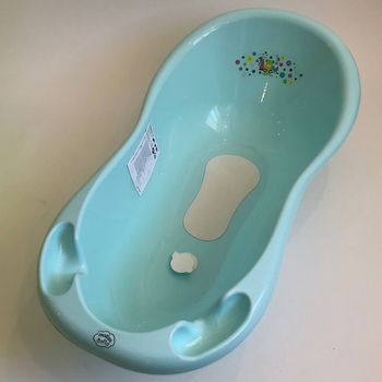 Ванночка Maltex Bear & Friends зі зливом та антиковзким килимком, 100 см, м'ятний (5382_55) - Pampik - 2