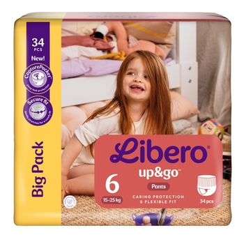 Подгузники-трусики Libero Up&Go 6 (15-25 кг), 34 шт. - Pampik - 2