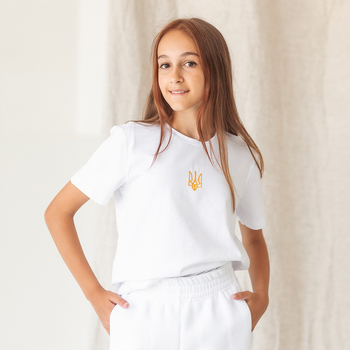 Футболка Garnamama Ukraine t-shirt teenagers вышивка 158-164 Белый (914328.1266101) - Pampik