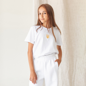 Футболка Garnamama Ukraine t-shirt teenagers вышивка 134-140 Белый (914324.1266101) - Pampik - 9