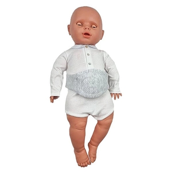 Антиколікова грілка-масажер New Life expert з кісточками вишні, 65х11х2 см, сірий з білим (007/36882) - Pampik - 7