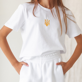 Футболка Garnamama Ukraine t-shirt teenagers вышивка 158-164 Белый (914328.1266101) - Pampik - 2