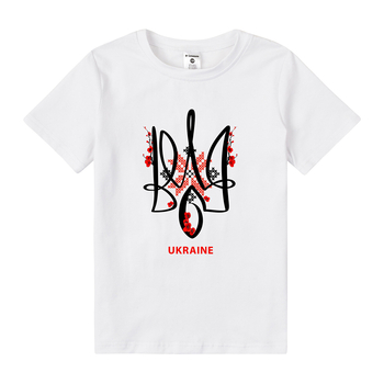 Футболка Garnamama Ukraine t-shirt Вишиванка 2025 122-128 Білий (1056675.14177531) - Pampik - 4
