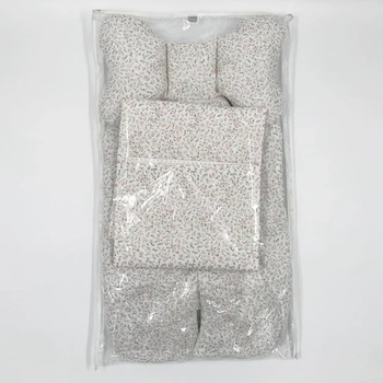 Набір New Life expert: універсальний матрацик, 62х33 см + двосторонній плед, 73х73 см, біло-рожевий (807+829/27680) - Pampik - 3