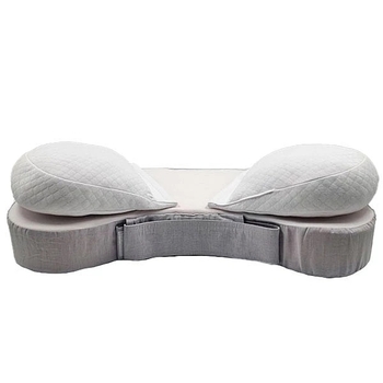 Подушка для годування New Life expert з поясом, 74х46х16 см, біло-сірий (009/34231) - Pampik - 4