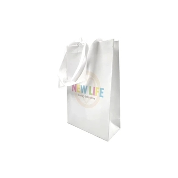 Подарунковий паперовий пакет New Life, 24х16х7 см, білий (35931) - Pampik