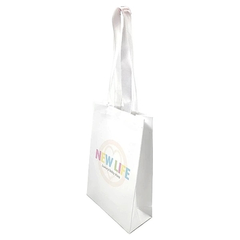 Подарунковий паперовий пакет New Life, 24х16х7 см, білий (35931) - Pampik - 2