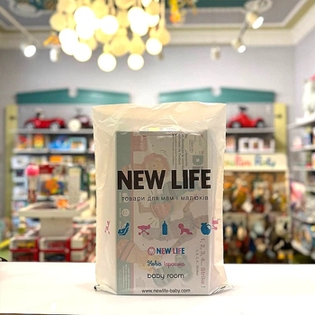 Фирменный пакет New Life, маленький, 30х40 см, белый (35973) - Pampik - 3