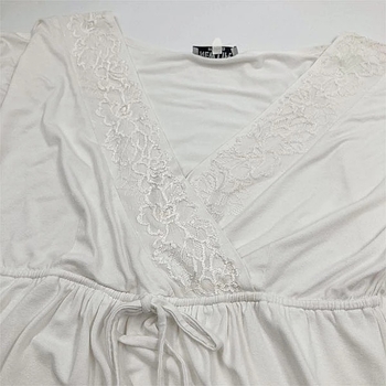 Нічна сорочка New Life з мереживом, р.L, білий (044/16334) - Pampik - 4