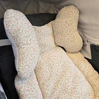 Набір New Life expert: універсальний матрацик, 62х33 см + двосторонній плед, 73х73 см, біло-рожевий (807+829/27680) - Pampik - 9