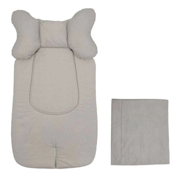 Набор New Life expert: универсальный матрасик, 62х33 см + двусторонний плед, 73х73 см, серый (821+826/27644) - Pampik