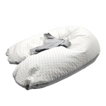 Багатофункціональна подушка для мами та малюка 3 в 1 New Life expert, 74х46х16 см, біло-сірий (872/38271) - Pampik