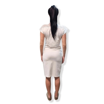 Нічна сорочка New Life з мереживом, р.S, молочний (044/16876) - Pampik - 4