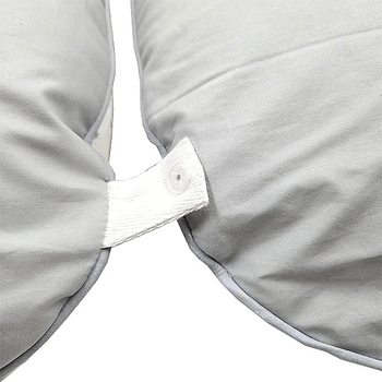 Багатофункціональна подушка для мами та малюка 3 в 1 New Life expert, 74х46х16 см, біло-сірий (872/38271) - Pampik - 4