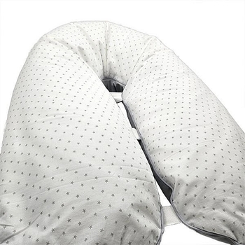 Багатофункціональна подушка для мами та малюка 3 в 1 New Life expert, 74х46х16 см, біло-сірий (872/38271) - Pampik - 5