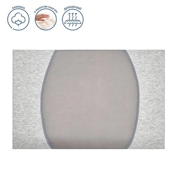 Подушка New Life expert Air+ Memory з нахилом 10°, 55х35х8 см, сірий (007/37030) - Pampik - 3