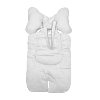 Набір New Life expert: універсальний матрацик, 62х33 см + двосторонній плед, 73х73 см, сірий з білим (821+830/27666) - Pampik - 3