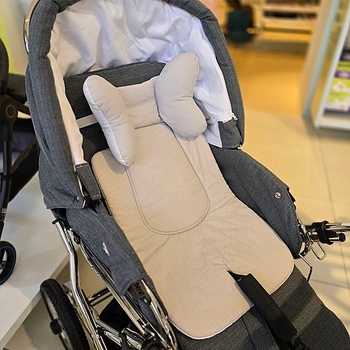 Набор New Life expert: универсальный матрасик, 62х33 см + двусторонний плед, 73х73 см, серый (821+826/27644) - Pampik - 7