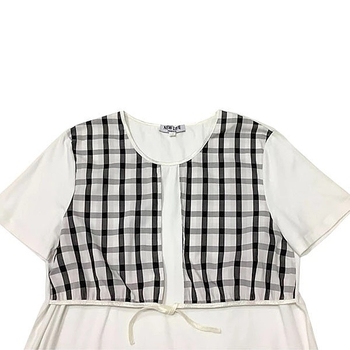 Ночная рубашка для кормления New Life, р.L/XL, клеточкаа (343/13623) - Pampik - 2