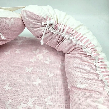 Позиціонер-кокон New Life expert, 82х48х13 см, рожевий з молочним (877+868/38128) - Pampik - 8