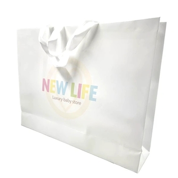 Подарочный бумажный пакет New Life, 38х50х12 см, белый (34283) - Pampik