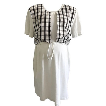 Ночная рубашка для кормления New Life, р.L/XL, клеточкаа (343/13623) - Pampik - 4