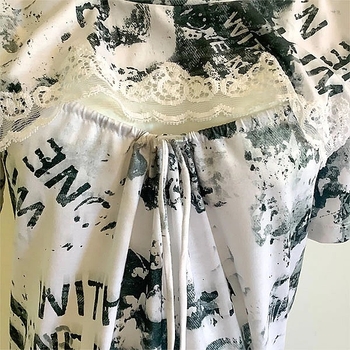 Нічна сорочка для годування New Life, р.S/M, принт газета (129/27320) - Pampik - 4