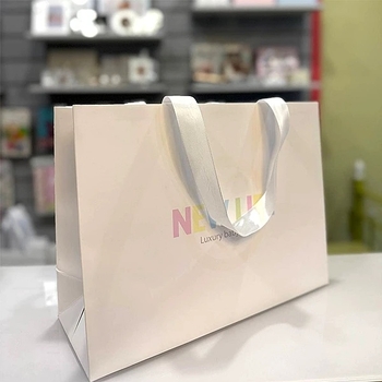 Подарочный бумажный пакет New Life, 24х32х12 см, белый (34282) - Pampik - 5