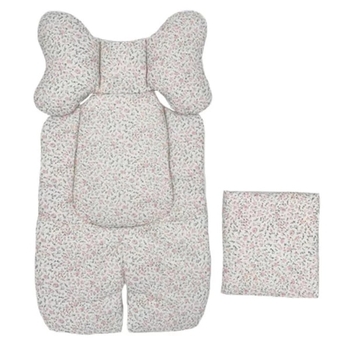 Набір New Life expert: універсальний матрацик, 62х33 см + двосторонній плед, 73х73 см, біло-рожевий (807+829/27680) - Pampik