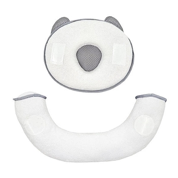 Позиціонер-кокон New Life expert Котик Air+Memory, 65х43х10 см, біло-сірий (0000/37079) - Pampik - 3